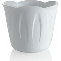 Ac-Deco – Cache-pot MIMOSA 30 cm – Blanc – Polypropylène – Résistant aux chocs et aux UV – Pour intérieur et extérieur