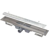 Alca Canaletas de desagüe - Plato de ducha antivandálico 115 cm, con rejilla, alfombrilla de acero inoxidable APZ11-1150M