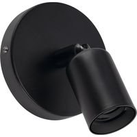 Spot applique métal E27 orientable noir spot mural