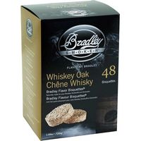 Pack 48 Bisquettes de fumage Bradley Smoker - Chêne Whisky