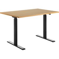 Topstar, Bureau assis-debout électrique, droit, l x p 1200 x