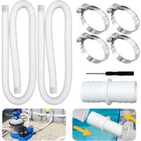 2Pcs tuyau piscine 32mm,Tuyau de Rechange pour Piscine, 150cm,tuyau 32mm piscine pour 300 GPH, 530 GPH et 1000 GPH