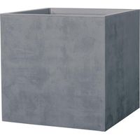 Deroma Pflanzkasten Quadro Millenium 49 x 49 x 49 cm, Aschgrau Blumenkasten