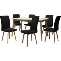 Salle à manger complète Victorville 290 , 75x80x140cm, Diamètre: 0, Nombre de chaises: 6, Style: Contemporary