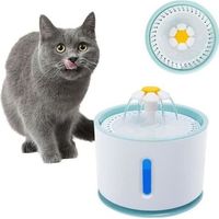 Fontaine d\'eau pour animaux - PIMPIMSKY - 2.4L - USB - LED - Plastique écologique