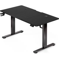 CASARIA® Höhenverstellbarer Schreibtisch elektrisch mit Wireless Charger & USB-C/A Anschluss LCD-Display Memory-Funktion 80 kg belastbar ergonomisch XL, Schwarz