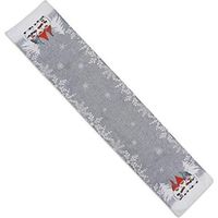 1 PièCes Table de NoëL PèRe NoëL et SyméTrie de Flocon de Neige Aux Deux ExtréMitéS Linge de Table DéCoratif Drapeau de Table Gris
