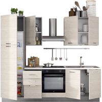 composizione cucina completa ares con lavello a destra e piano cottura ad induzione, 255x60x216 cm