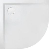 HO DW Muna 1/4-Kreis 800x800x30 mit Antirutsch, Material Solique, Weiß