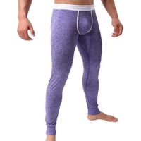 Pantalon de pyjama chaud pour homme, pantalon de survĂȘtement moulant pour homme, couleur unie, pantalon de survĂȘtement extensible, coupe ajustĂ©e, pantalon long pour l'hiver et l'automne, pantalon de