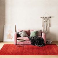 Tapis Gabbeh indien Tapis Uni - Tapis en laine - 90x60cm, Rectangular - 100% Laine vierge - Tissé main - Rouille