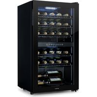 Klarstein – Cave à vin multi-température 80L – Double zone de refroidissement 7-18°C – Capacité 29 bouteilles – Porte en verre UV – Moteur silencieux 41 dB