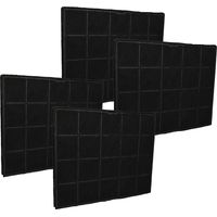 vhbw 4x Aktivkohlefilter kompatibel mit Airforce AIRHILO541 679973, 0210 749101, 2710 F87 120 RL, AIRHBOX120X, AIRHBOX120X1 Dunstabzugshaube
