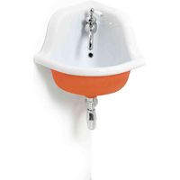 TRUE COLORS – RETRO-WASCHBECKEN – Waschbecken – Orange – 42 x 42 x 40 cm