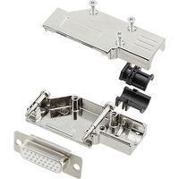 encitech DCMR15-FK-HDS26-W-K 6355-8066-12 KIT connettori femmina SUB-D 90 ° Numero Poli (num): 26 Punte a saldare 1 pz.