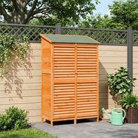 vidaXL Garden Shed with Roof Brown 106 x 56 x 176.5 cm Solid Fir Wood