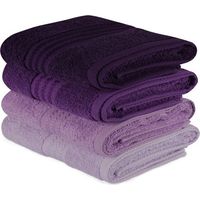 Ensemble de 4 serviettes a main - 50 x 90 cm - Violet