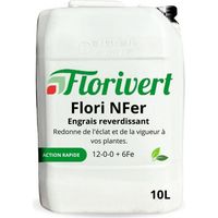 Engrais gazon au fer Flori NFer 12-0-0 6Fe 10L pour reverdissement des plantes - Florivert NEG00989