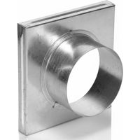 Embocadura para Rejillas Fijas o Regulables 17x17cm para tubo 100mm para Aire Acondicionado y Ventilación