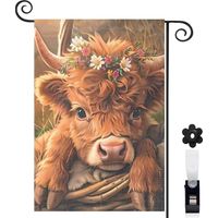 Drapeau de jardin décoration saisonnière toile durable double face 30 x 45 cm pour porche et cour