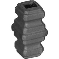 Borchia decorativa per barre quadre da 14mm - Altezza 90mm larghezza 45mm - Ferro battuto - Saldatura