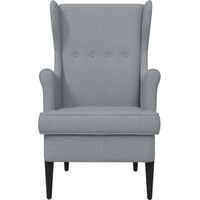 vidaXL Armchair Light Grey Fabric
