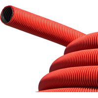 tecuro PE Kabelschutzrohr Ø 40 mm aussen x Ø 30 mm innen - 25 Meter, rot , Erdverlegung gem. DIN EN 50086-2-4