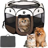 Parc pour Chien en Tissu Oxford, Animaux Enclos Pliable, Animaux Enclos Pliable pour Chiens, Enclos Extérieur pour Animaux pour Chiots pour Chiens, Chats Et Petits Animaux (74x74 X43 CM)