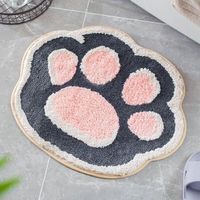 HONORNIC - (600×600×30)Tapis de Salle de Bain en Forme de Chat Mignon, Extra Doux et Absorbant, Lavable en Machine, Tapis antidérapant pour