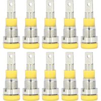10 Pièces Douilles Banane 4mm Haute Performance Durables Outils de Connexion Électrique Jaune