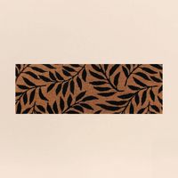 Paillasson de marche motifs feuillages en coco 25x75cm