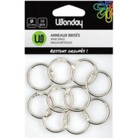 Wonday Bolsa de anillas partidas metal negro 30 mm