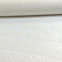 Anaglypta Textured Brick White Paintable Vinyl Heavy Thick Wallpaper RD81