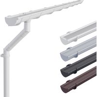 INEFA Kit de gouttières pour abri de jardin 100mm, carport, terrasse, gouttière en PVC pour toit en appentis, Made in Germany: 1 côté de toit semi-circulaire blanc, 3m