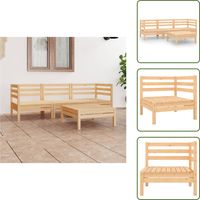 Salon de jardin 4 pcs Bois de pin massif - Salon De Jardin - Mobilier De Jardin - Set De Salon De Jardin - Meubles En Bois - Bois De Pin
