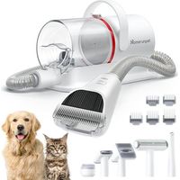 Homerunpet Aspirateur Poil de Chien,Ultrasilencieux & Super Aspirant Kit de Toilettage pour Animaux de Compagnie,Professionnel,1,85L