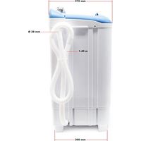 Lave-linge de camping polyvalent : 3,5 kg pour linge normal, linge délicat et fonction sèche-linge