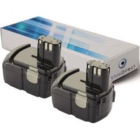 Lot de 2 batteries pour Hitachi CJ 18DLX scie sauteuse 3000mAh 18V