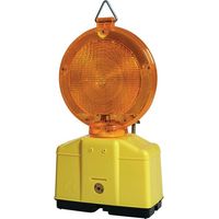 Feu de chantier jaune émission de lumière sur deux côtés
