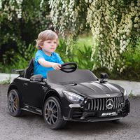 Voiture électrique pour enfants, Mercedes, 3-5 km/h, télécommande, lumières et musique, noire