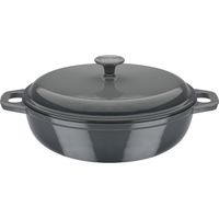 Solid cast iron casserole dish - GSW - GRAY SHADOW - 30 cm - Round - Induction - Gray