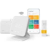 tado° Kit Base – Termostato Smart Wireless V3+ – Termostato wifi digitale per caldaia + Sensore di temperatura + Supporto – Cronotermostato – Gestione via app – Funzioni Smart Home Alexa e Siri