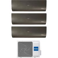 Haier Climatizzatore Trial Split Flexis Plus Black 15+15+18 Con 4U85S2SR5FA Inverter Wi-Fi Classe A++