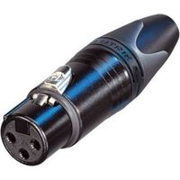 Neutrik NC3FXX-B Connettore XLR Presa dritta Numero Poli (num): 3 Nero 1 pz.