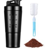 Shaker Protéiné de Acier Inoxydable 900ml, Shaker à protéines avec Compartiment à Protéines en Poudre et Mixing Balle, Bouteille Shaker de Protéines pour Boisson Protéinée Gourdes Sport Sans BPA