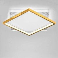 Plafoniera Led 30watt Quadrata Oro Moderno Lampadario Soffitto Luce Fredda 71040