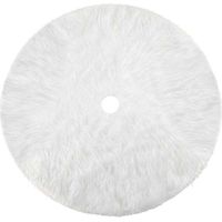 Jupe de Sapin de Noël Blanc Peluche Neige Décorations d'arbre de Noël Tapis Vacances Couvre Pied Sapin Noel Jupe d'arbre, 31 Pouces /78cm