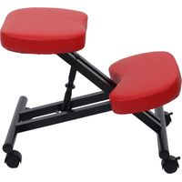 Tabouret à genoux HWC-E10, tabouret d'assise, réglable en hauteur, à roulettes, en similicuir et mét