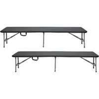 2er-Pack klappbare Catering-Bänke 180x28x43cm Thinia Home
