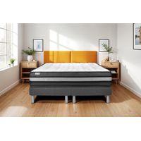 Ensemble matelas sommier VITAL POWER ZEN 2x100 x 200 - Couleur: Gris